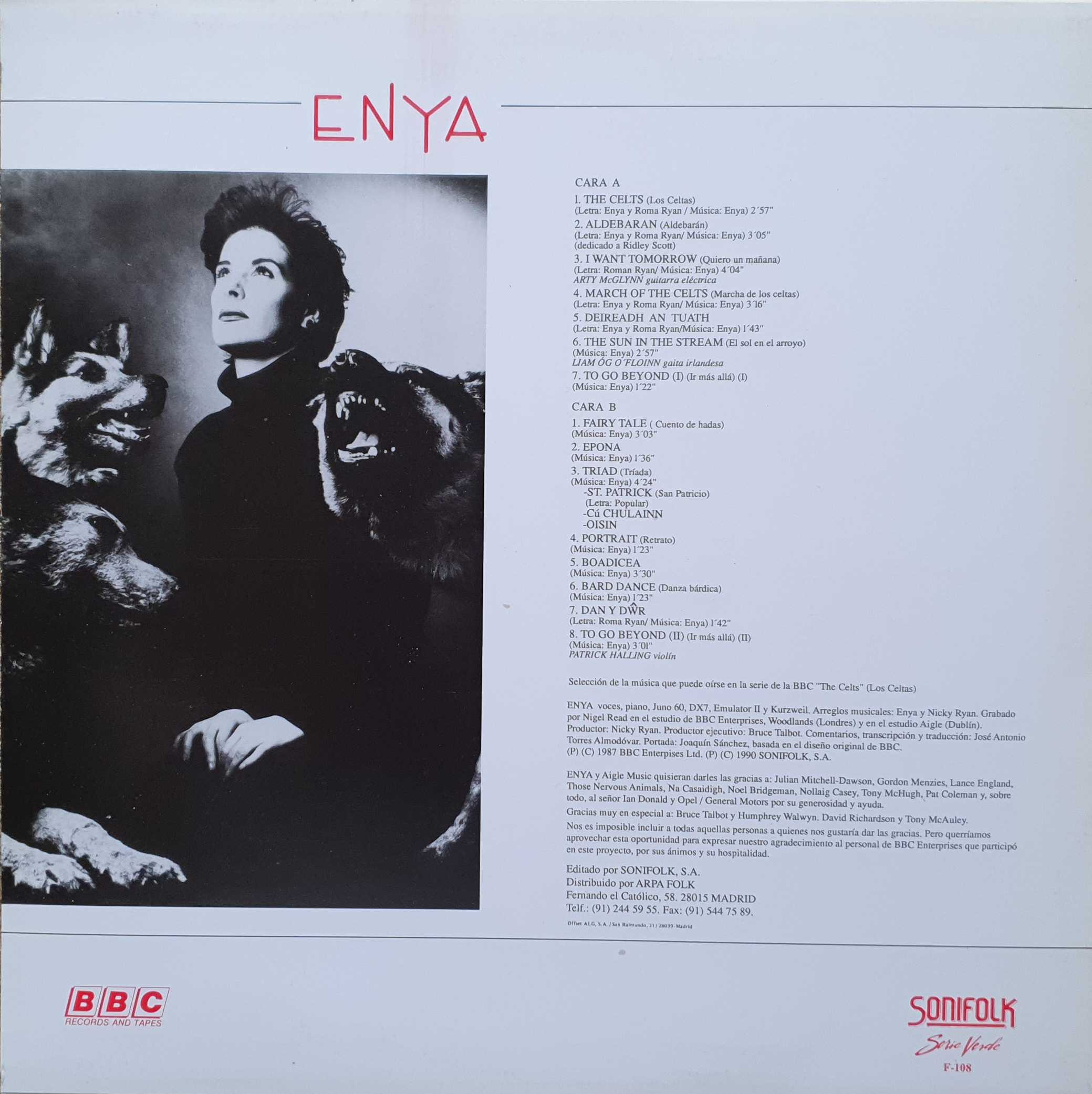Picture of F - 108 Enya by artist Enya from the BBC records and Tapes library